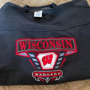 Vintage Wisconsin Badgers crewneck, size large.